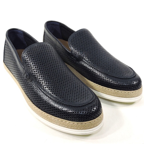 PRINCIPE DI BOLOGNA 🇮🇹 MEN'S BLUE SOFT LEAHER SUMMER FLAT LOAFERS - Picture 2 of 7